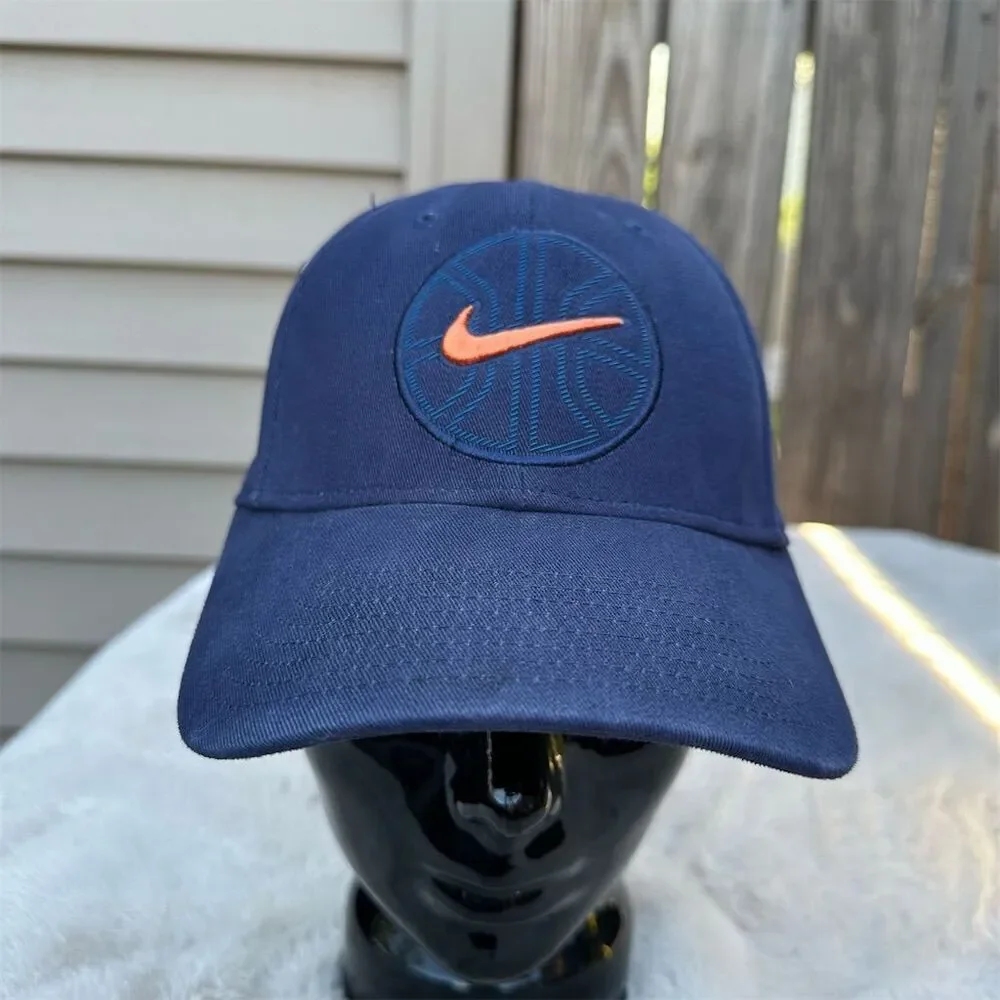 Nike Unisex Navy Blue Adjustable Cap with Embroidered Swoosh Logo